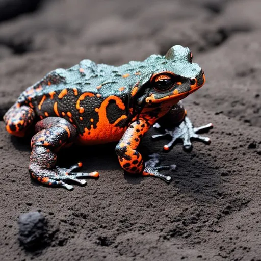 Prompt: Lava frog