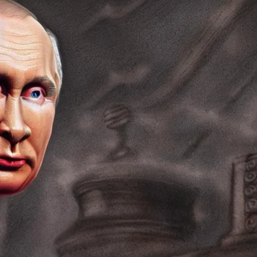 Prompt: Photorealistic rendering of Satan incarnate in the form of Putin 