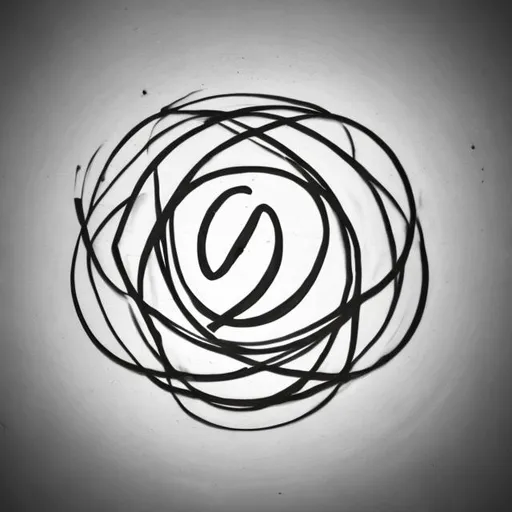 Prompt: 3 circle one into another and the center write you