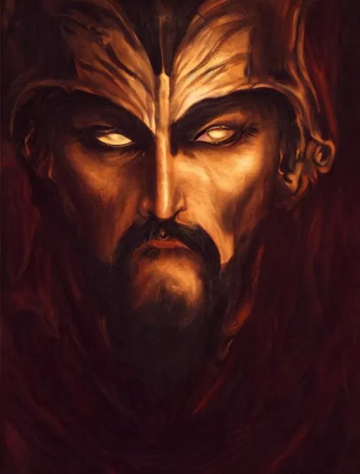 Prompt: Realistic portrait of Ahriman, Angra Mainyu, The Persian God and Lord of Darkness, The Archenemy of Ahura Mazda.