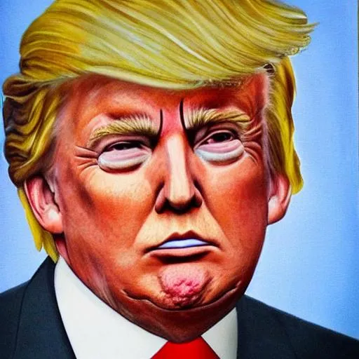 Prompt: Donald Trump portrait, realistic, young, handsome