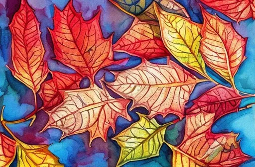 Prompt: autumn leaves in the style of picasso, intricate, high definition