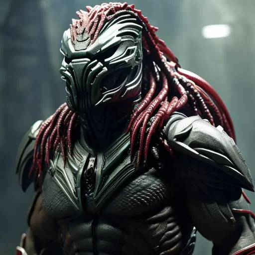 Prompt: the predator in black suit 8k