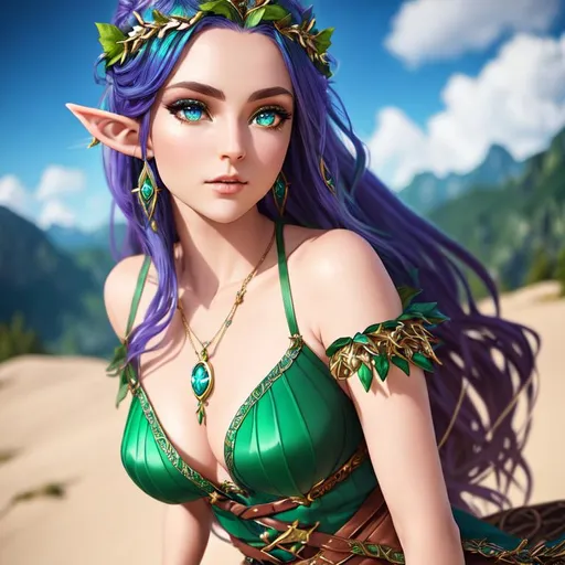 Prompt: female, starry form, druid, fey wild, elf, green hair, middle hair length, dreamy blue eyes, teenage, druid, FULL BODY Portrait of {goddess}, perfect composition, hyper-realistic, super detailed, 8k, high quality, trending art, trending on art station, sharp focus, studio photo, intricate details, highly detailed, leather clothing,  perfect composition, full height, full body focus, excited, symmetrical, perfect composition, front, epic Instagram, hyperdetailed intricately detailed, unreal engine,