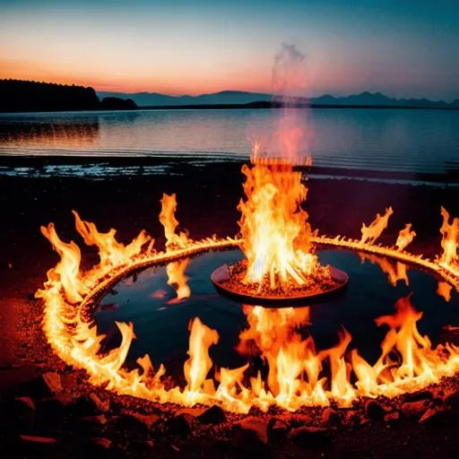 Prompt: Lake of fire 