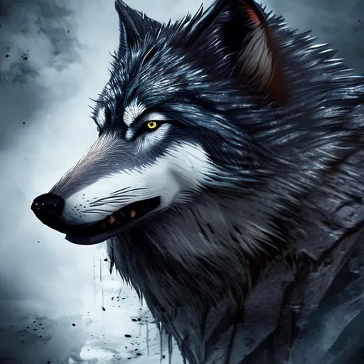 Prompt: dark ware wolf


