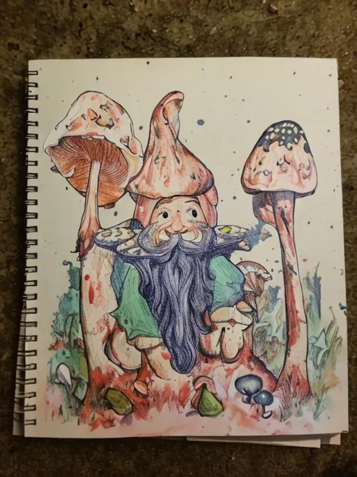 Prompt: Mushroom gnome