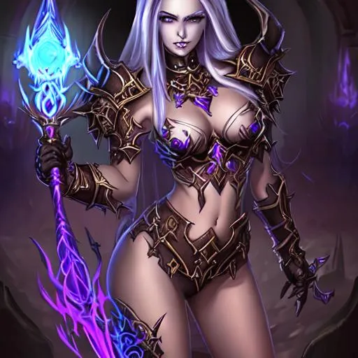 Prompt: Diablo Female Necromancer beautiful body and face 