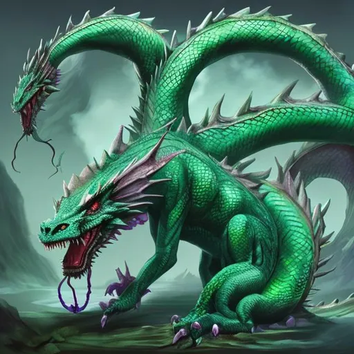 Prompt: poison dragon, digital art
