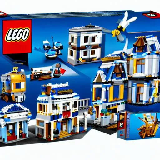 Prompt: Legos blue
