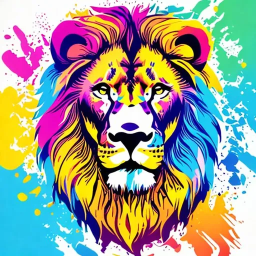 Prompt: Leo the Lion 
bright color pop
Art Pop
splash
vector




