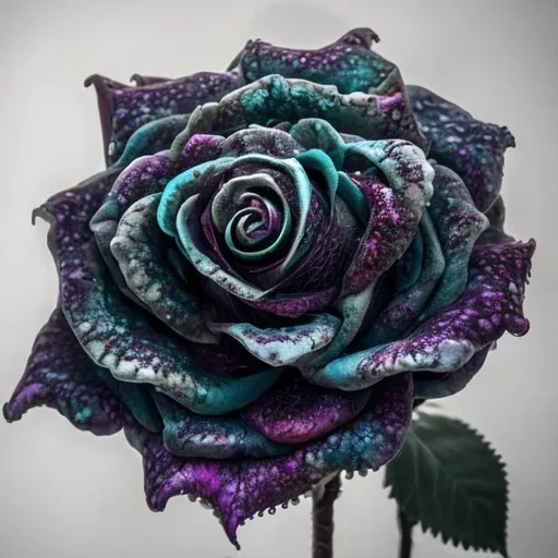 Prompt: lovecraftian style rose flower