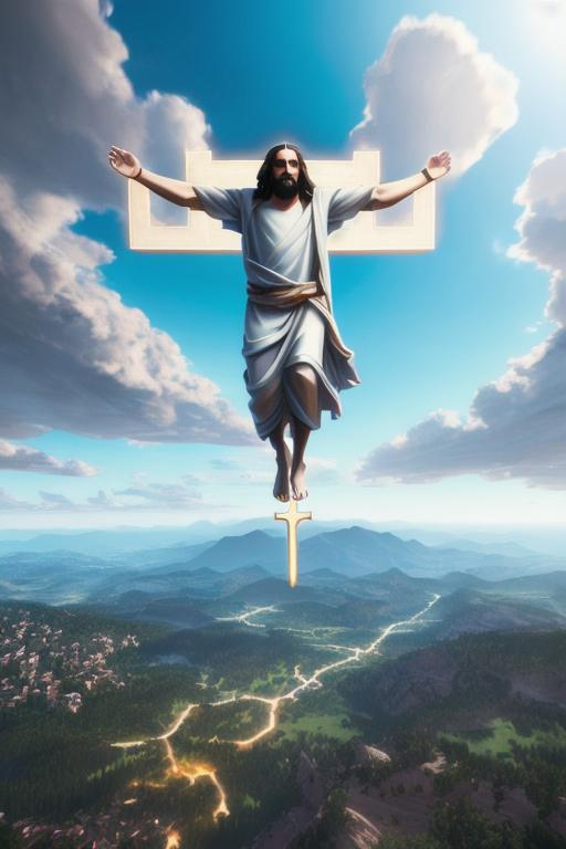 Jesus Christ, epic, coming from the sky, detailed, 4k, | OpenArt