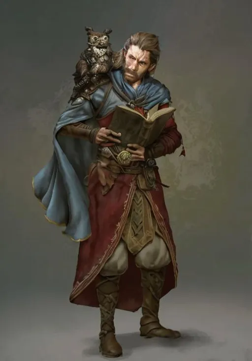 Prompt: European man, wizard with pipe, Epic fantasy art, intricate, highly detailed, realistic textures, dramatic lighting, illustration, concept art,  D&D, Dungeons and Dragons, AD&D, Advanced Dungeons and Dragons, Forgotten Realms