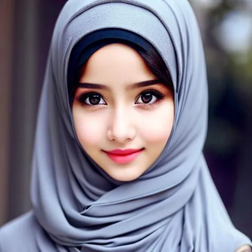 Prompt: a young girl( 15 year old), ,very pretty , very cute , very beautifull (like angel) , slim body , wearing cardigans , hijab muslim , full body , not deformed , best quality , (high detailed face) , super realistic