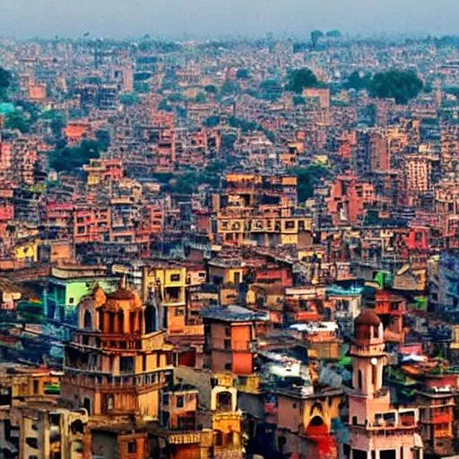 Prompt: Vinci style Patna city
