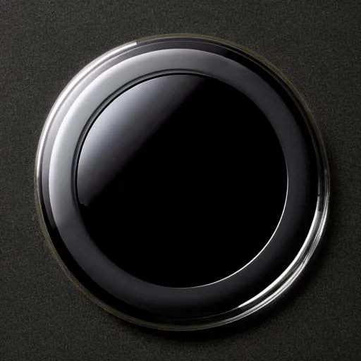Prompt: high resolution round transparent glass in a black background