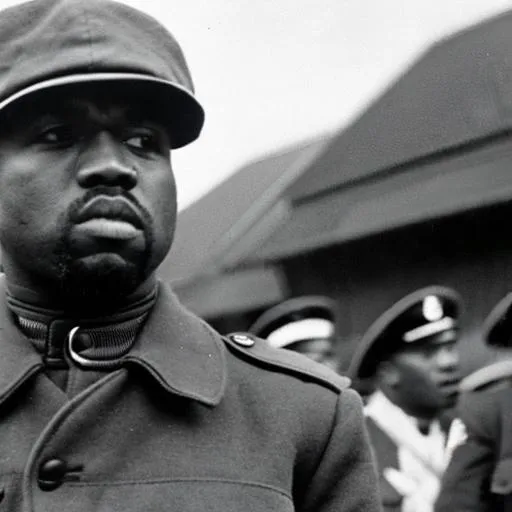 Prompt: Kanye during WWII