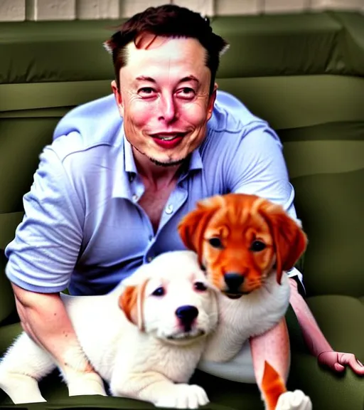 Prompt: elon musk as a puppy