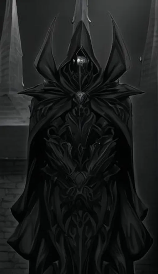 Prompt: a black and white photo a closeup of a single hooded armored cleric man standing on a building in an ancient gothic city, dark fantasy, drawn by Anthony Chong Jones, centered, intricate, elegant, masterpiece, highly detailed, concept art, smooth, sharp focus, character design, gothic, by Shi Zhonggui, art style of marc simonetti, necromancy, intricate depth and detail, character centered on image, book cover