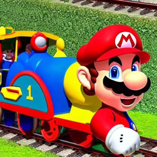 Prompt: Mario Train