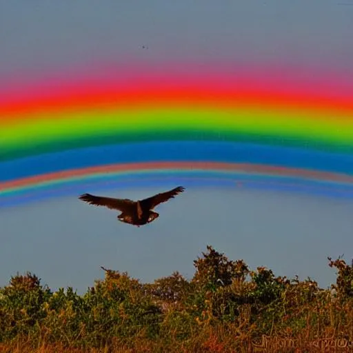 Prompt: Goose rainbow