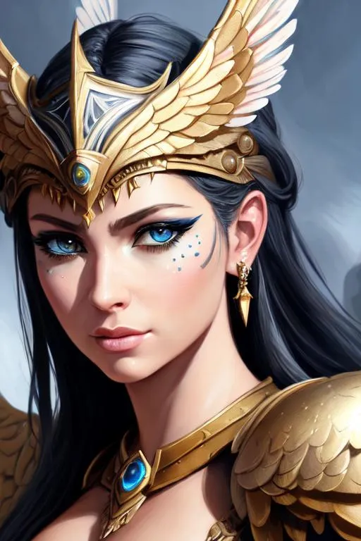 Prompt: close up shot, centered, cinematic shot,

beautiful Valkyrie, dominating, detailed face, detailed eyes, detailed nose, detailed mouth and lip, epic proportion, epic composition, detailed wings, detailed full body Valkyrie armor,

ultra detailed Valhalla background,

painting, pastel watercolor mix, Chiaroscuro, renaissance, detailed brush stroke, traditional painting, traditional hand painting, masterpiece, professional work, 