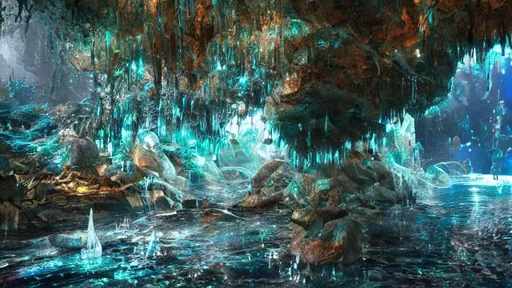 Prompt: glitering crystal cave withjewels and water. fantasy artwork, very very very beautiful scenery, hd, ue5, ue6, unreal engine , cinematic 4k, 8k, ultra detailed, high resolution, artstation