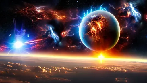 Prompt: God Destroying Worlds From Space, Sci Fi, Photo Realistic, 