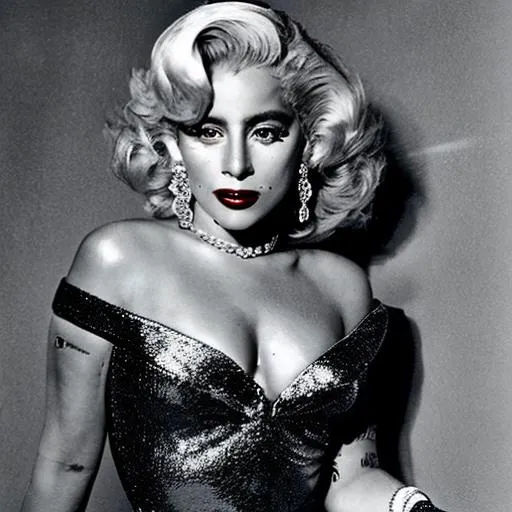 Prompt: Lady Gaga as Marylin Monroe