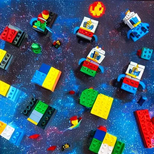 Prompt: Legos space
