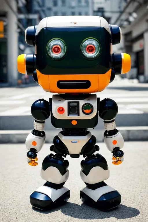 Prompt: japan anime robot look like "Crayon Shin-chan", random pose, random background, giant

vintage, miniature. (high detailed skin:1.2), 8k uhd, dslr, soft lighting, high quality, film grain, Fujifilm XT3, hyper realistic, detailed head