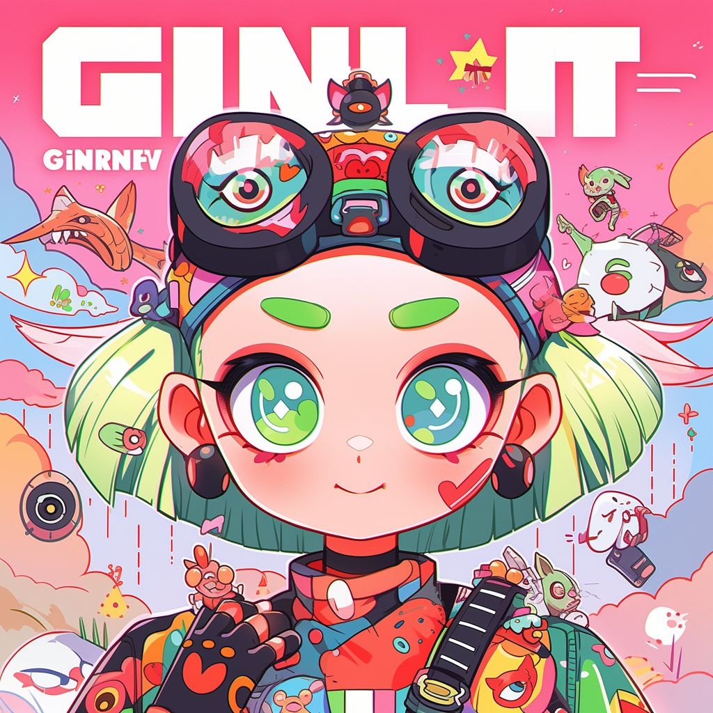 Prompt: poster of whimsical manipulation of viewpoint of cute anime gir, in the style of manga style, photo - realistic drawings, colorful animation stills, luminous portraits, comic/ cartoon