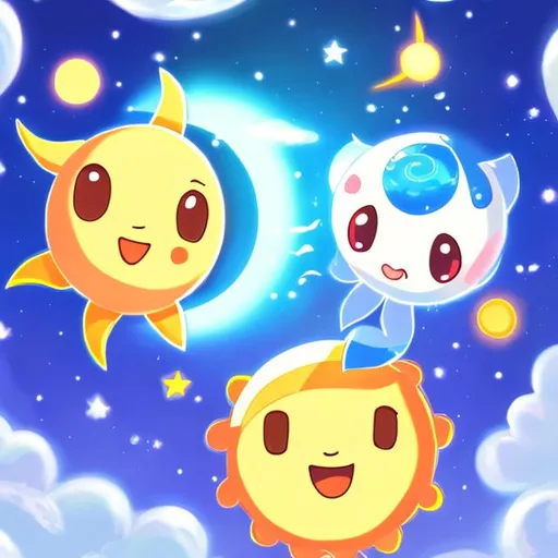 Prompt: Cute sun and moon
