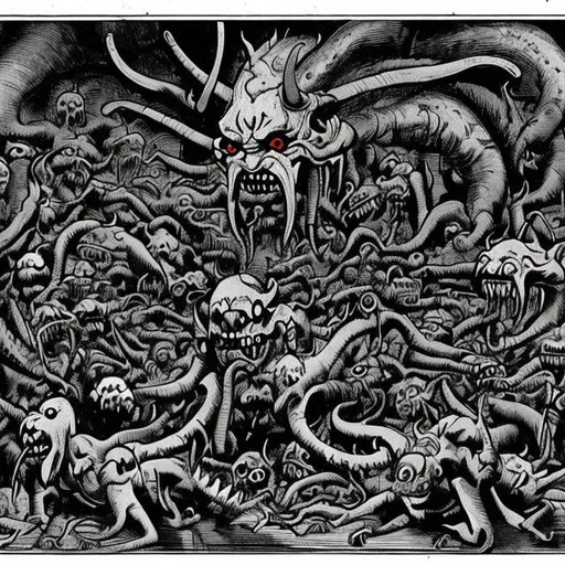 Creatures in hell | OpenArt