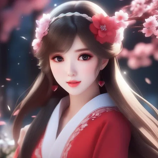 3d anime woman and beautiful pretty art 4k full raw HD