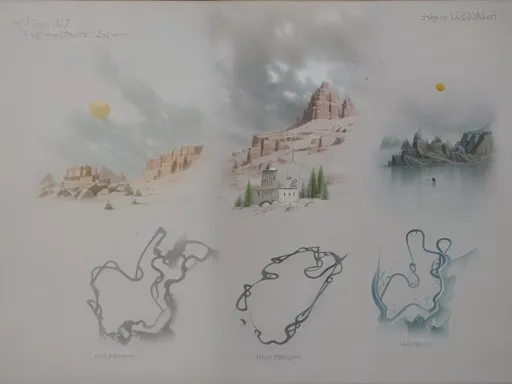 Prompt: Gameplay scenes, concept art, extremely detailed pencil drawing by Greg Rutkowski and by Henry Justice Ford and by Steve Henderson