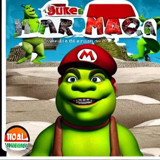 Prompt: SHREK MARIO