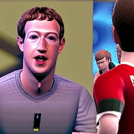 Prompt: ((Mark Zuckerberg)) playermodel cosplaying as NPC in Fifa 08 (2007) ea sports soccer video game PS3 and Xbox 360 gameplay