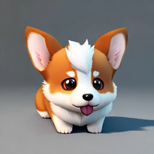 Prompt: cute corgi character from mobile game, hyper realistic, octane render, 8k, toon
