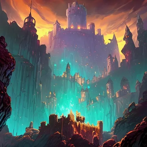Prompt: The WhisperStone glowed with an ethereal light as it transported the Whisker Whispers to a magnificent medieval kingdom. The team found themselves surrounded by towering stone walls, bustling marketplaces, and majestic castles that reached for the skies. They had stepped into a world of knights, kings, and wizards.
