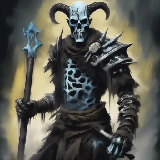 Prompt: Draugr bane, are Nordic undead most often found in the ancient tomb, ravager type, Masterpiece, best quality, in Spray-paint art style