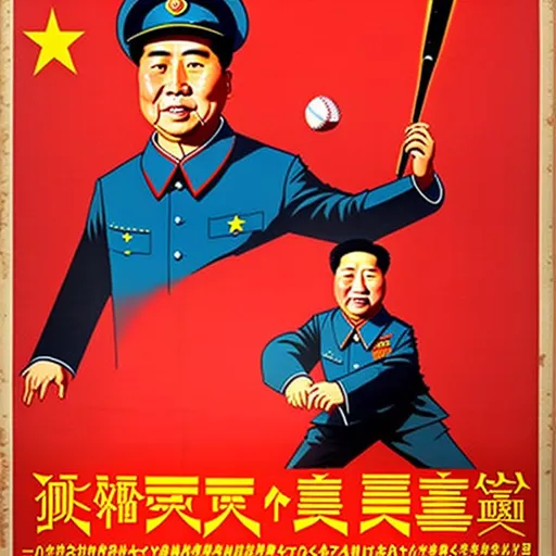 Penelope Subjektiv Quagmire 1960s Chinese propaganda poster of Mao Zedong playin... | OpenArt