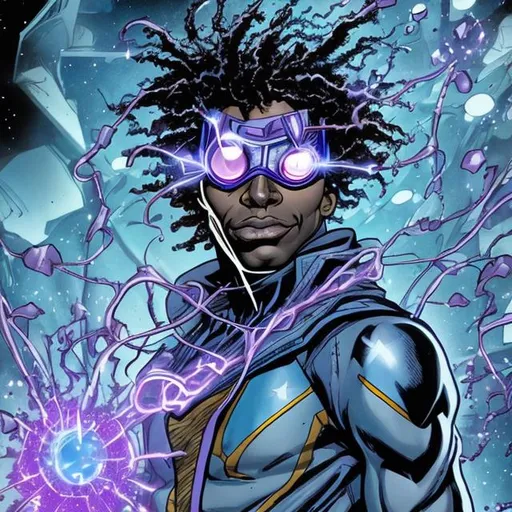 Cosmic futuristic Static shock from DC | OpenArt