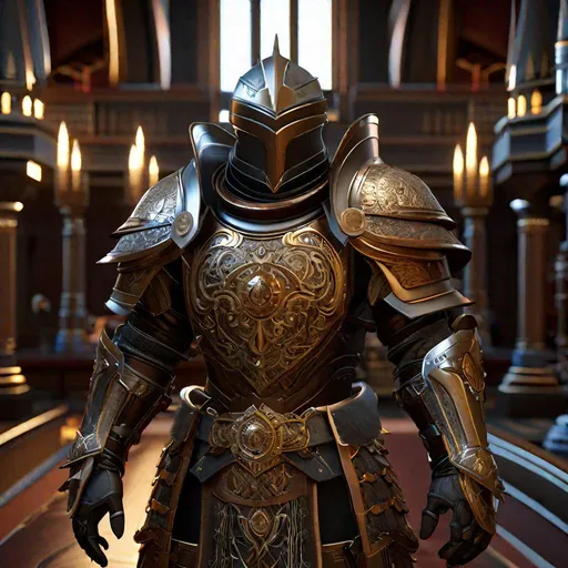 Prompt: "Unreal Engine 5 render :: 3D :: HDR:: (Game Asset, 3D model of ultra-detailed fantasy armor on a stand) :: Close up :: detailed armory in the background :: maximalist intricate detailed:: ray tracing:: photorealistic, cinematic :: steampunk fantasy art :: artstation :: concept art :: Christopher Lovell + Bojan Jevtic + Artgerm + WLOP:: 8k :: ZBrush :: CGSociety"