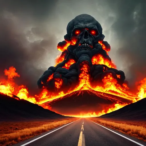 Prompt: the road to hell, uhd, 4k, hyper realistic 