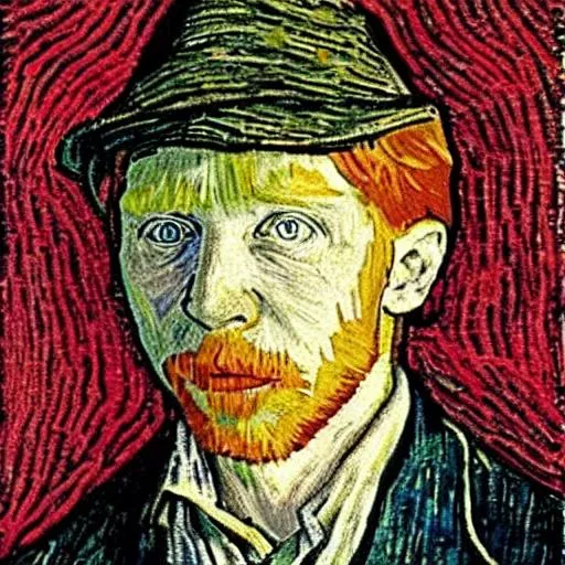 Prompt: Ron Weasley in Van Gogh Style