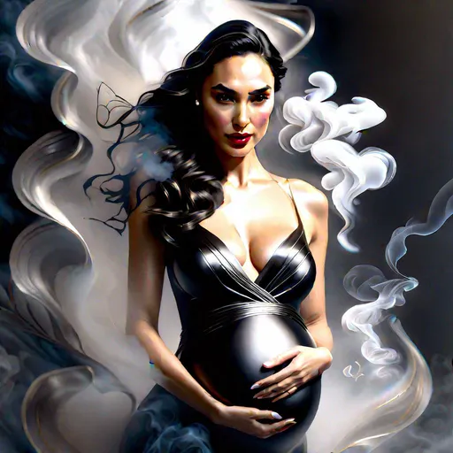 Prompt: imagine uong pregnant  Gal Gadot in labor, hospital, sharpness, smoke, mystery, gothic, full-body, , epic, hyperrealism, 3D detailed, incrustation, contrast forms and lines, contrast space and light, dof, photorealism, polymorphism, sheer, dark silk, crisp quality, macro, marble