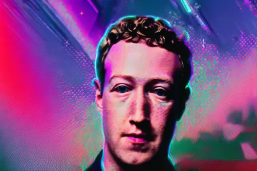 Prompt: Trippy Vaporwave Pop art uncanny Portrait of ((Mark Zuckerberg)) awkward bizarre anxious face Warhol Wallpaper