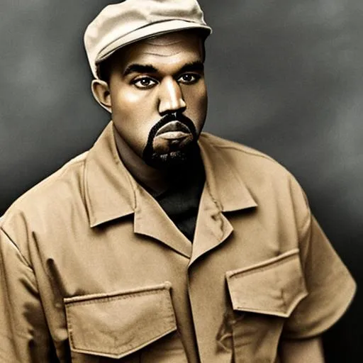 Prompt: WW2-Photo of Kanye West